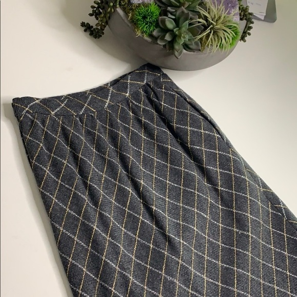 Vintage Wool Metallic Maxi Skirt & matching Fringe Wrap shawl women’s 4 small - Picture 4 of 8